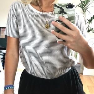 Zara White and Black Top